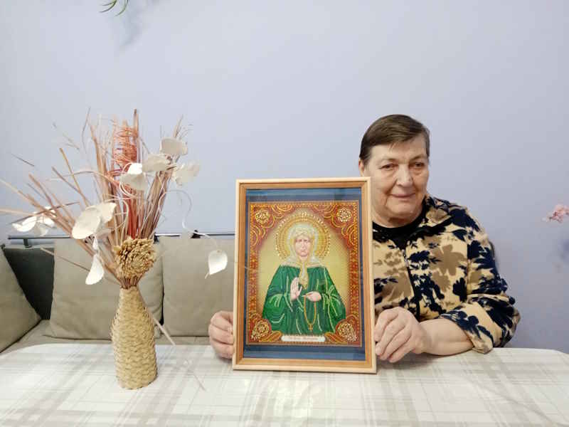 Алмазная вышивка «Икона Матрона Московская» в ОДП