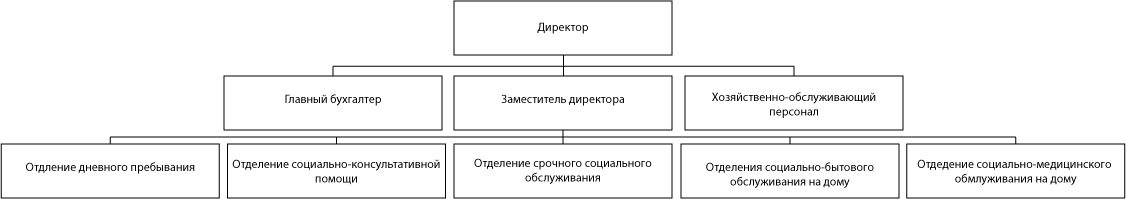 Структура ГБУ &laquo;Центр социального обслуживания граждан пожилого возраста и инвалидов Воскресенского района&raquo;